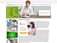 Tablet Screenshot of clinicsearch.org